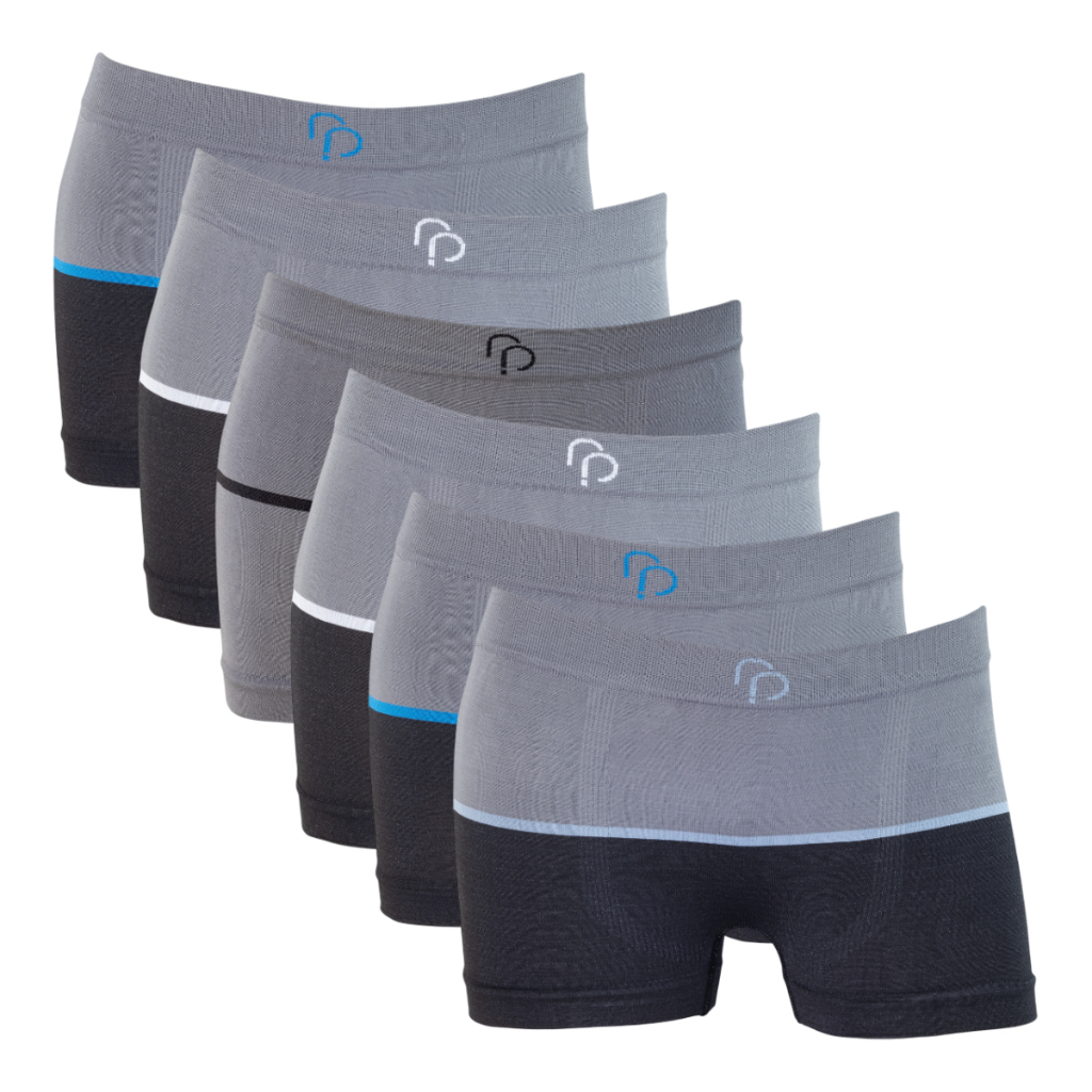 Kit 6 Cuecas Boxer Infantil Sem Costura Rafa Parize RP Meninos Criança Microfibra Sortida