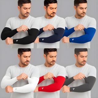 Par de Manguito Proteção Para Braço Uv 50 Moda Praia Volei Ciclismo em Oferta na Shopee