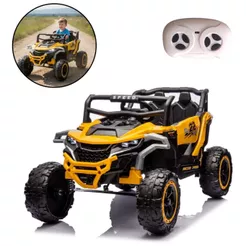Mini Quadriciclo Elétrico 12V Infantil Com Controle Remoto e Entrada USB Bluetooth MP3 Amarelo e Preto - Importway