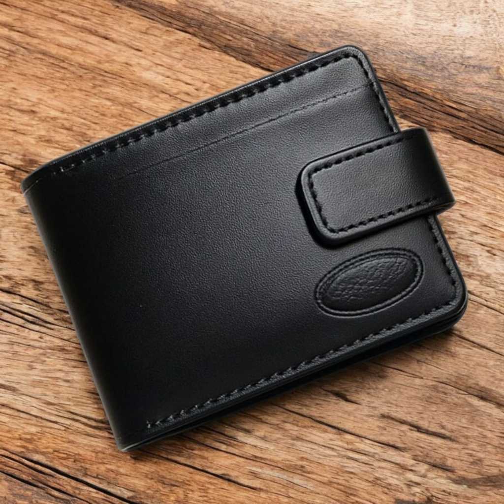 Carteira Masculina Couro Sintético Barata e Resistente Porta Cartão e RG Com ou Sem Aba em Oferta na Shopee