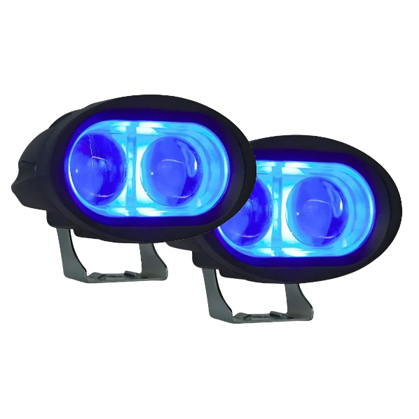 Farol de Milha 2 LED 20W Azul 12/24V ASX - 1 UNIDADE em Oferta na Shopee
