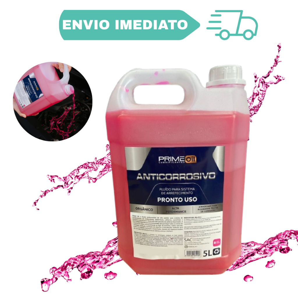 Aditivo Anticorrosivo Rosa Galão 5L Pronto Pra Uso Para Sistema de Arrefecimentos e Radiadores ou 1L em Oferta na Shopee