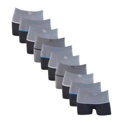 Kit 10 Cuecas Boxer Infantil Sem Costura Rafa Parize RP Meninos Criança Microfibra Sortida
