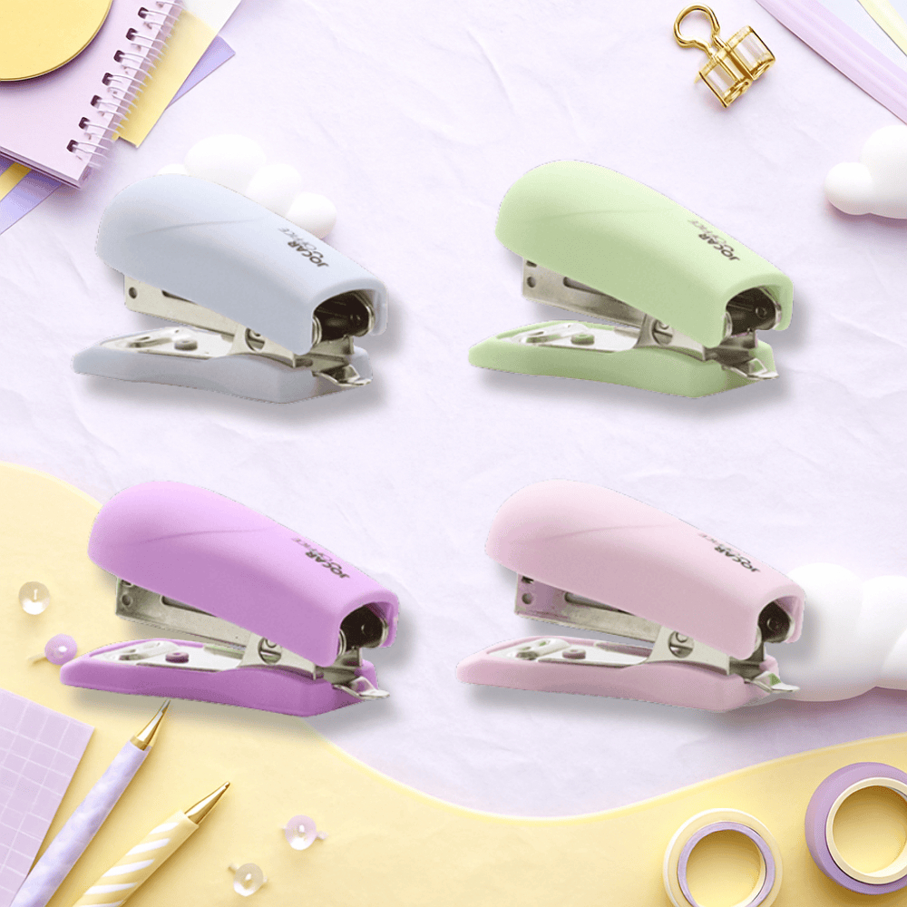Mini Grampeador de Mesa | Pequeno e Portátil | Cores Sortidas