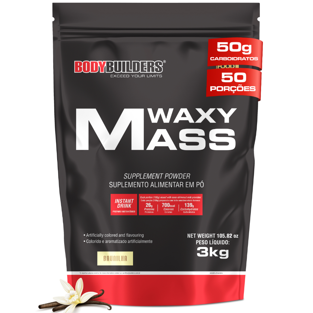 Hipercalórico Waxy Mass 3kg - Para Ganho De Massa - Bodybuilders em Oferta na Shopee