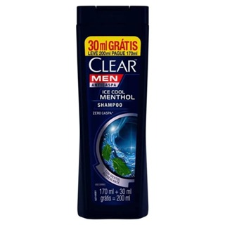 Shampoo Clear Men Anticaspa Ice Cool Menthol Com 200ml em Oferta na Shopee