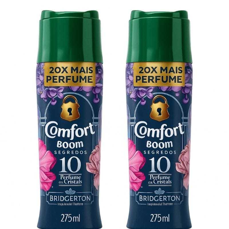 Kit 2 Boom Segredos Amaciante de Roupas, Perfume de Cristais, 275g cada, Kit 2 Unidades em Oferta na Shopee