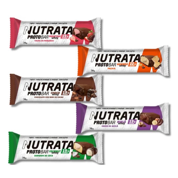 Proto Bar Whey 70g display com 9 barras - Nutrata