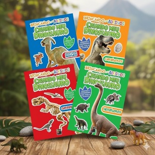 Brincando com Adesivos: Criando seu Dinossauro em Oferta na Shopee