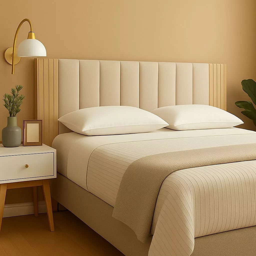 Kit Completo Cabeceira Premium Modular+Painel Ripado MDF Cama Casal King Queen Solteiro Envio Full — imagem 1