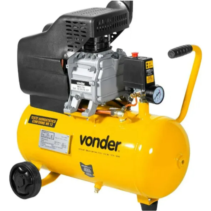 Compressor Vonder MCV216 120 PSI 1,3HP + Kit Pintura 4 Peças Alta Performance — imagem 2 de 2