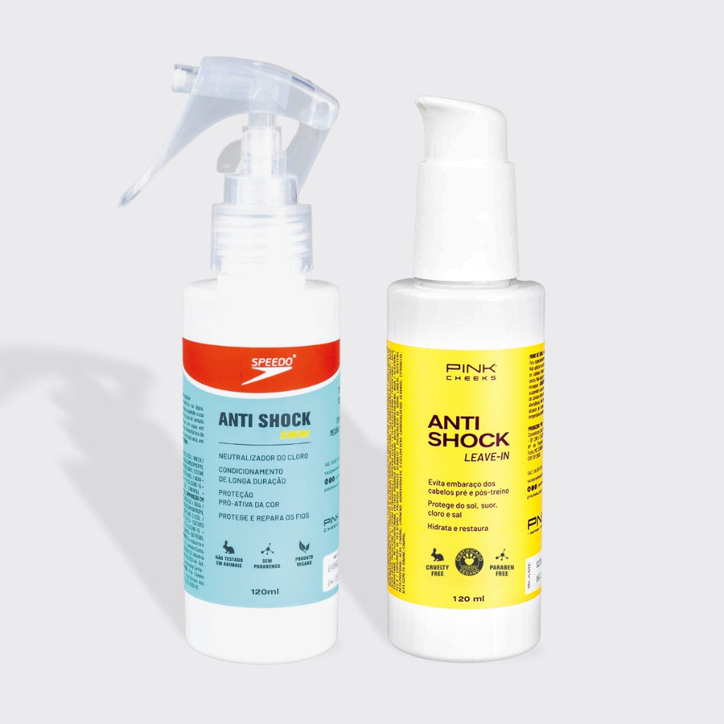 Kit Leave-in PINK CHEEKS - Linha Anti Shock Swim+pre Treino em Oferta na Shopee