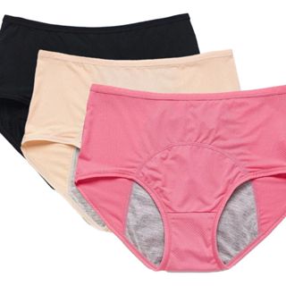 Kit 3 Calcinhas De Algodão Absorvente Confort Período Calcinha Antibacteriana em Oferta na Shopee