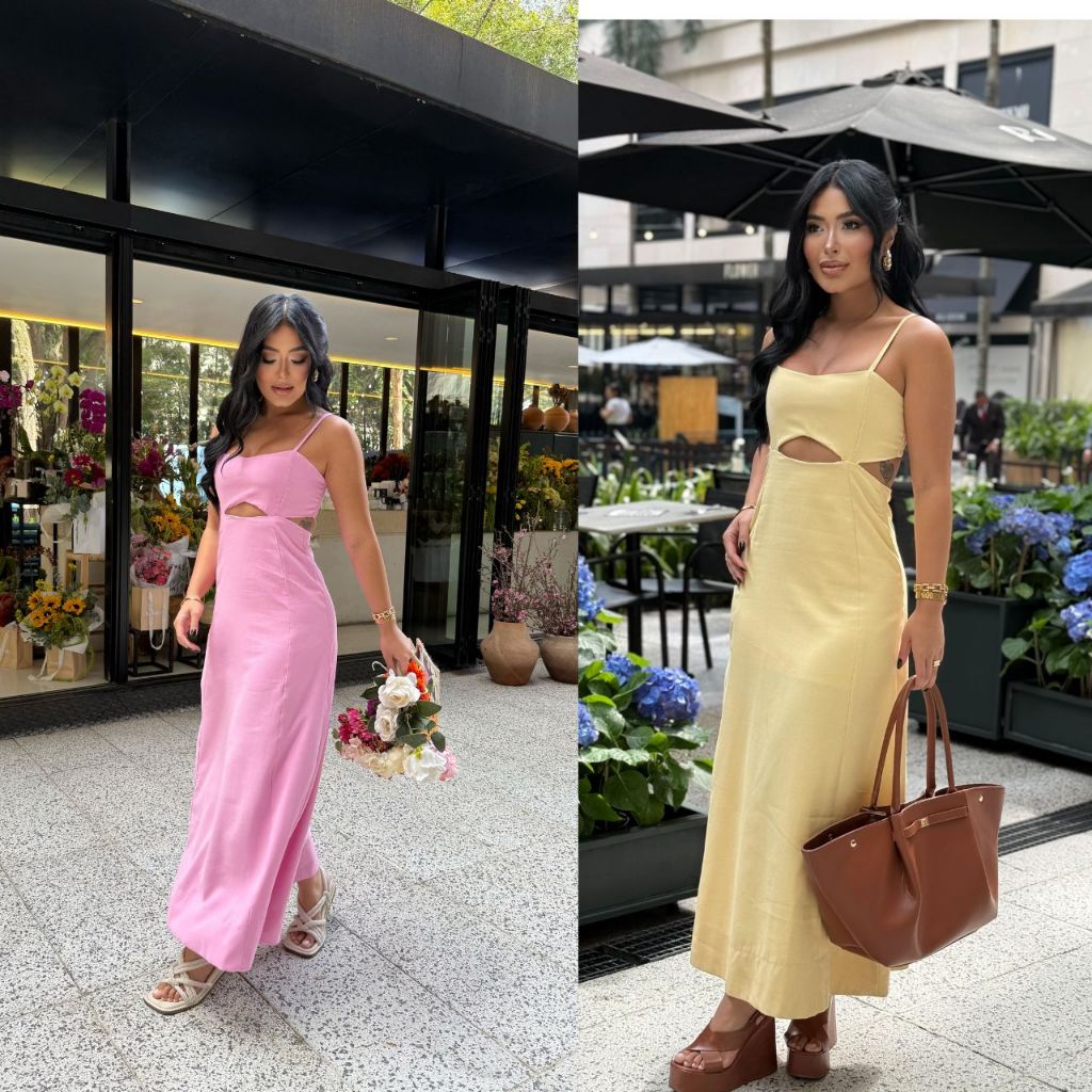 Vestido Feminino de Alfaiataria Premium Mídi Alto Verão em Oferta na Shopee