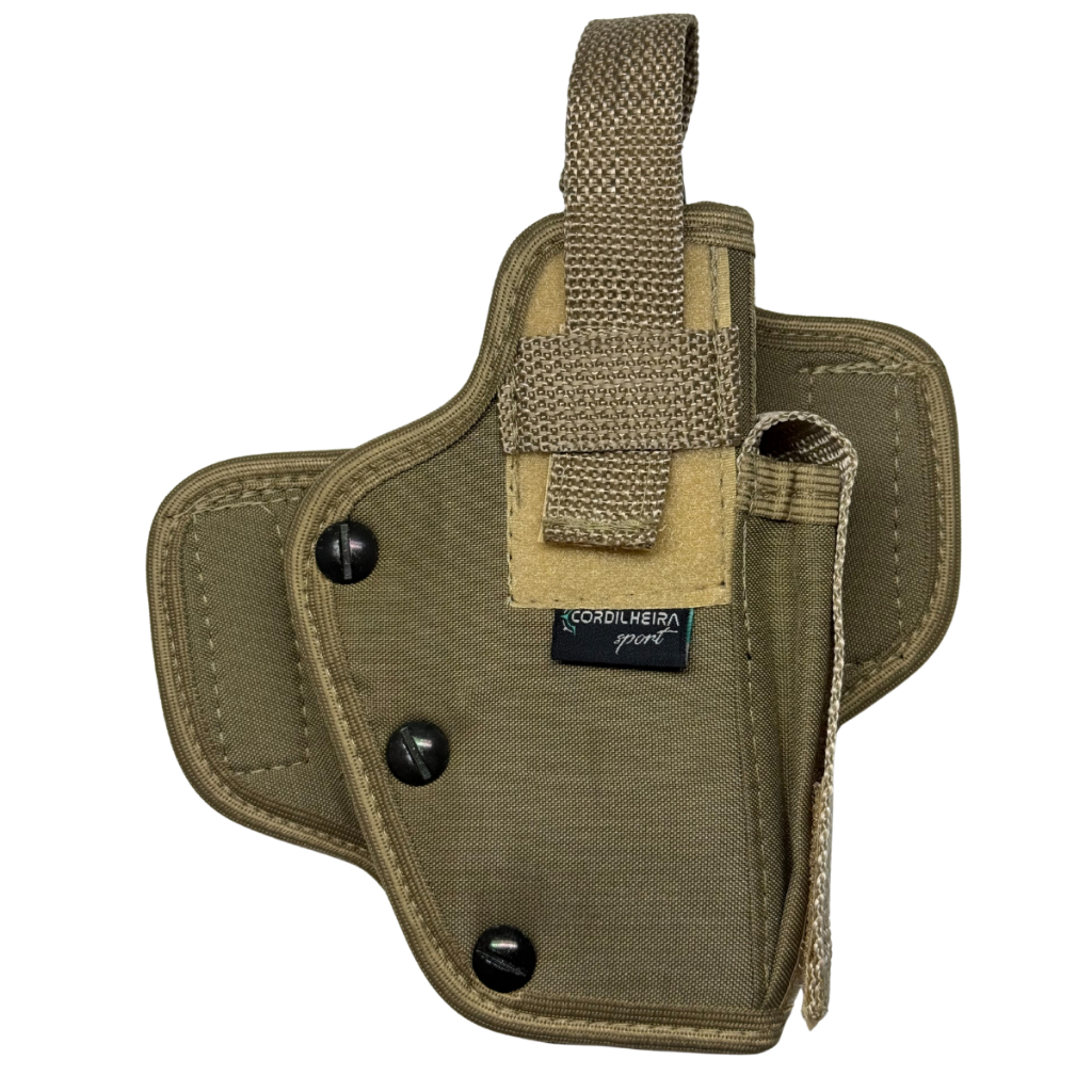 Coldre Destro (Lado Direito) Panqueca/Parafuso c/ Porta Magazine Cintura | Militar - Tático | Tan em Oferta na Shopee