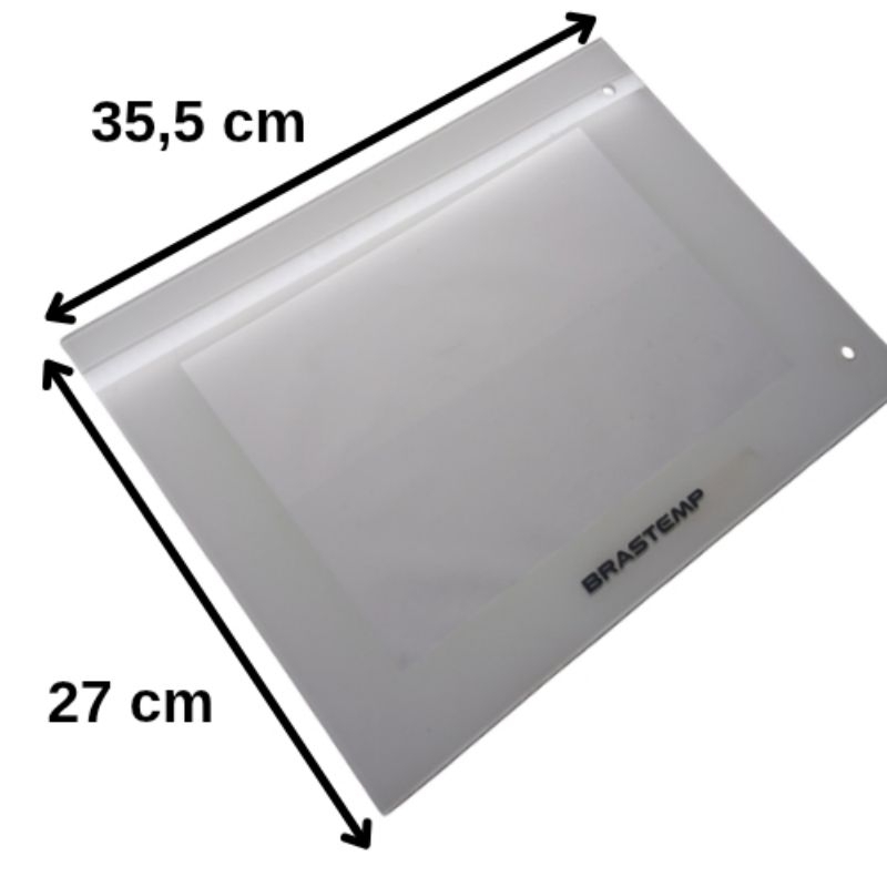 Vidro do Microondas *BRASTEMP* - Modelo: BMS25ABHNA - Medidas: 35,5 cm × 27 cm