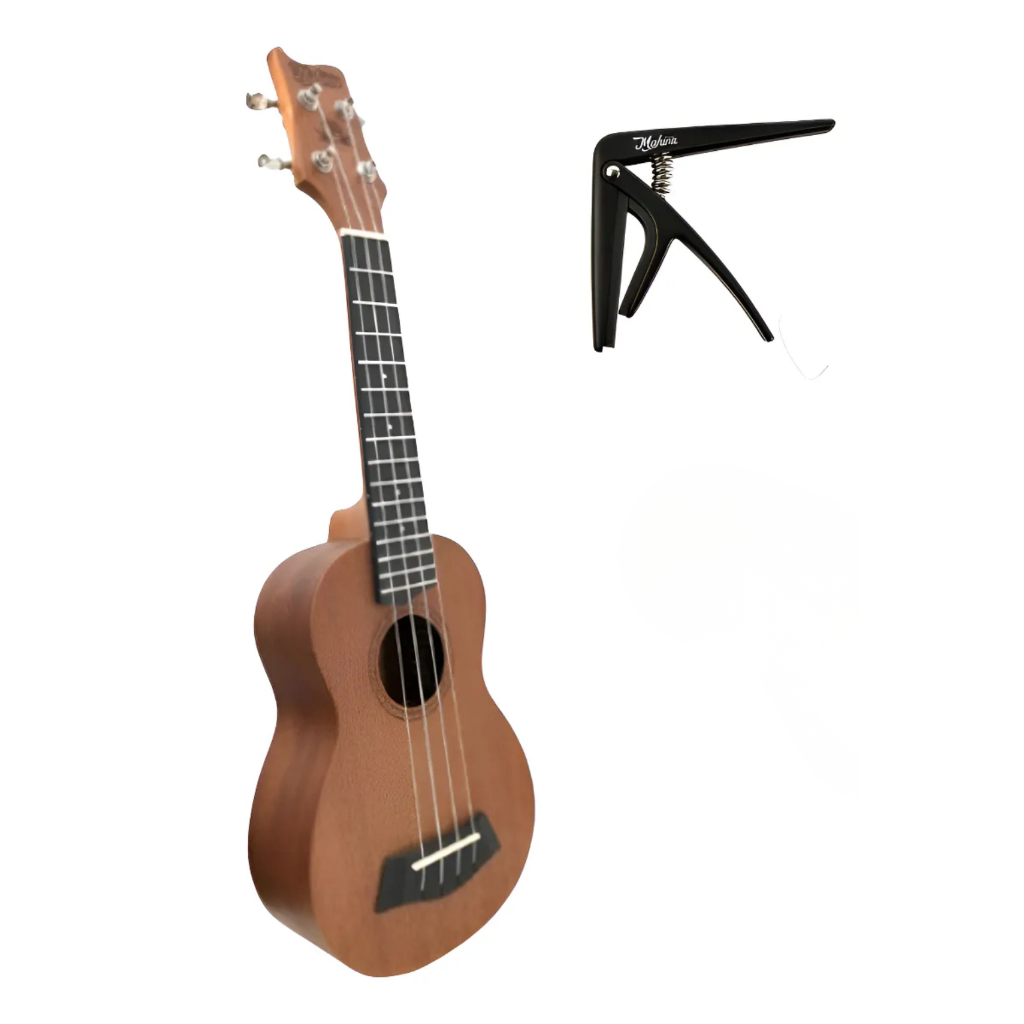 Ukulele Concert 23k Acústico Profissional Mahina Tarraxa Blindada Cordas Aquila em Oferta na Shopee