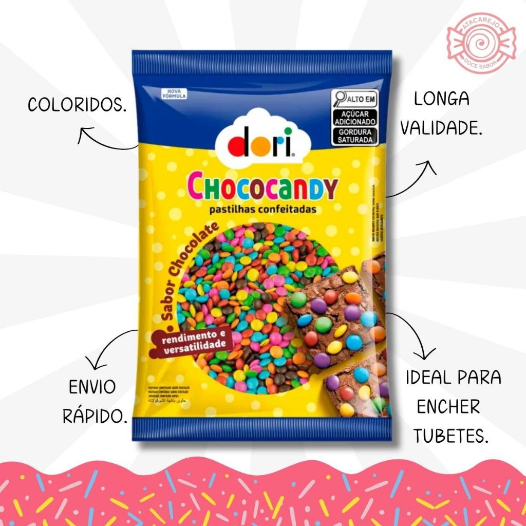 Confeito Chocolate Dori Chococandy 500g | Confete Colorido — imagem 2 de 2