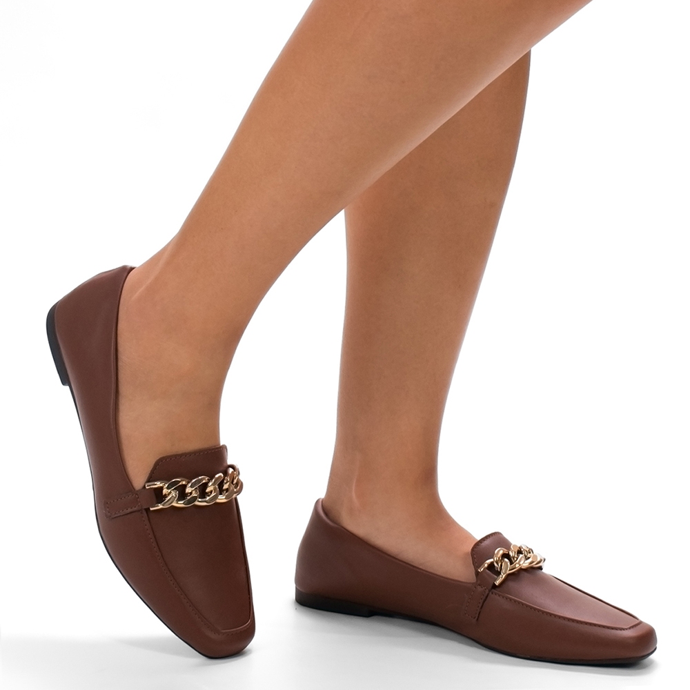 Sapatilha Mocassim inverno Feminino  Confortavel corrente Macio Mulher Elegante Despojado