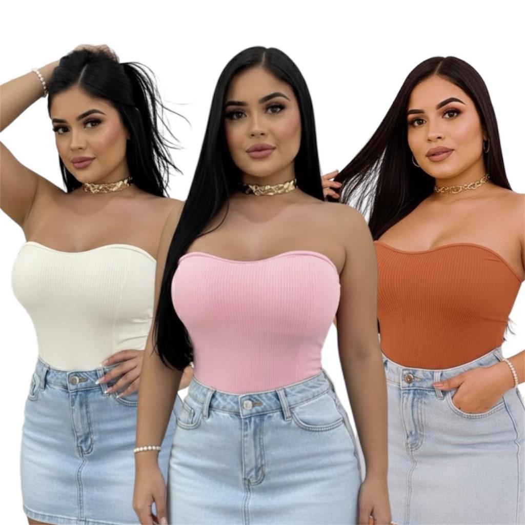 Body Feminino Tomara Que Caia Básico Anarruga Moda Feminina Verão 2025 Elegante Confortável Forro em Oferta na Shopee