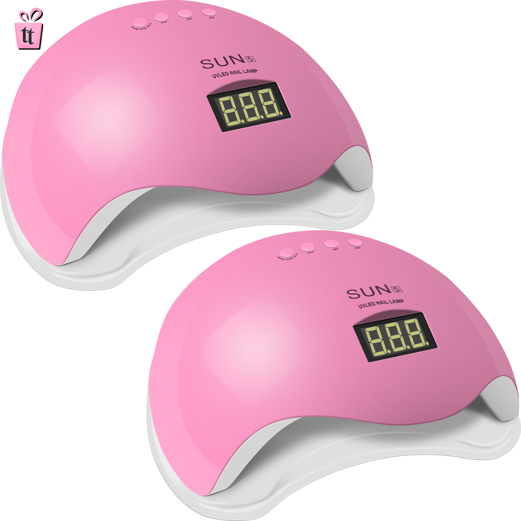 2x Cabine de LED UV Sun 5 Digital 48w Unha Gel Acrigel Secagem Rápida