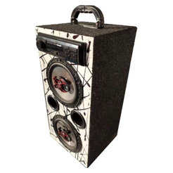 Caixa Bob Residencial Vertical 6 Ativa 100w Bt Sd Aux Fm Usb Branco