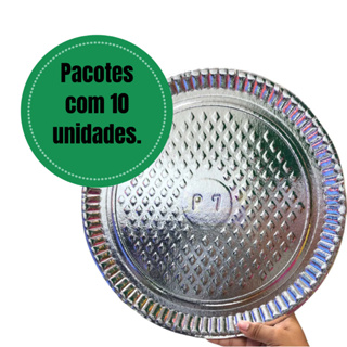 10 Prato Laminado Redondo Festa Doces e Salgados Diversos em Oferta na Shopee