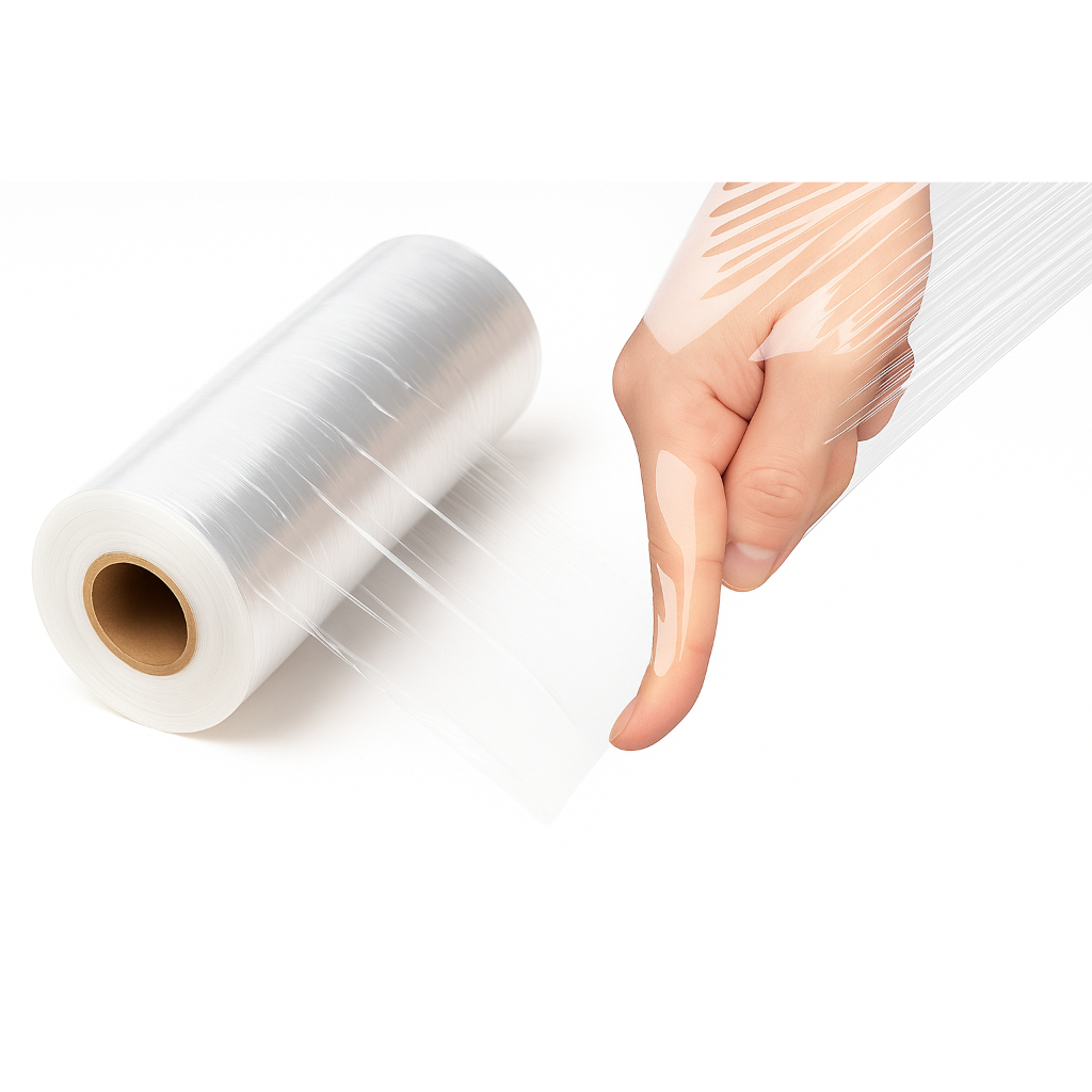 Plastico Stretch 150m x 25cm Esticavel Rolo embalar sabonete ou velas artesanais, peças, proteger produtos etc