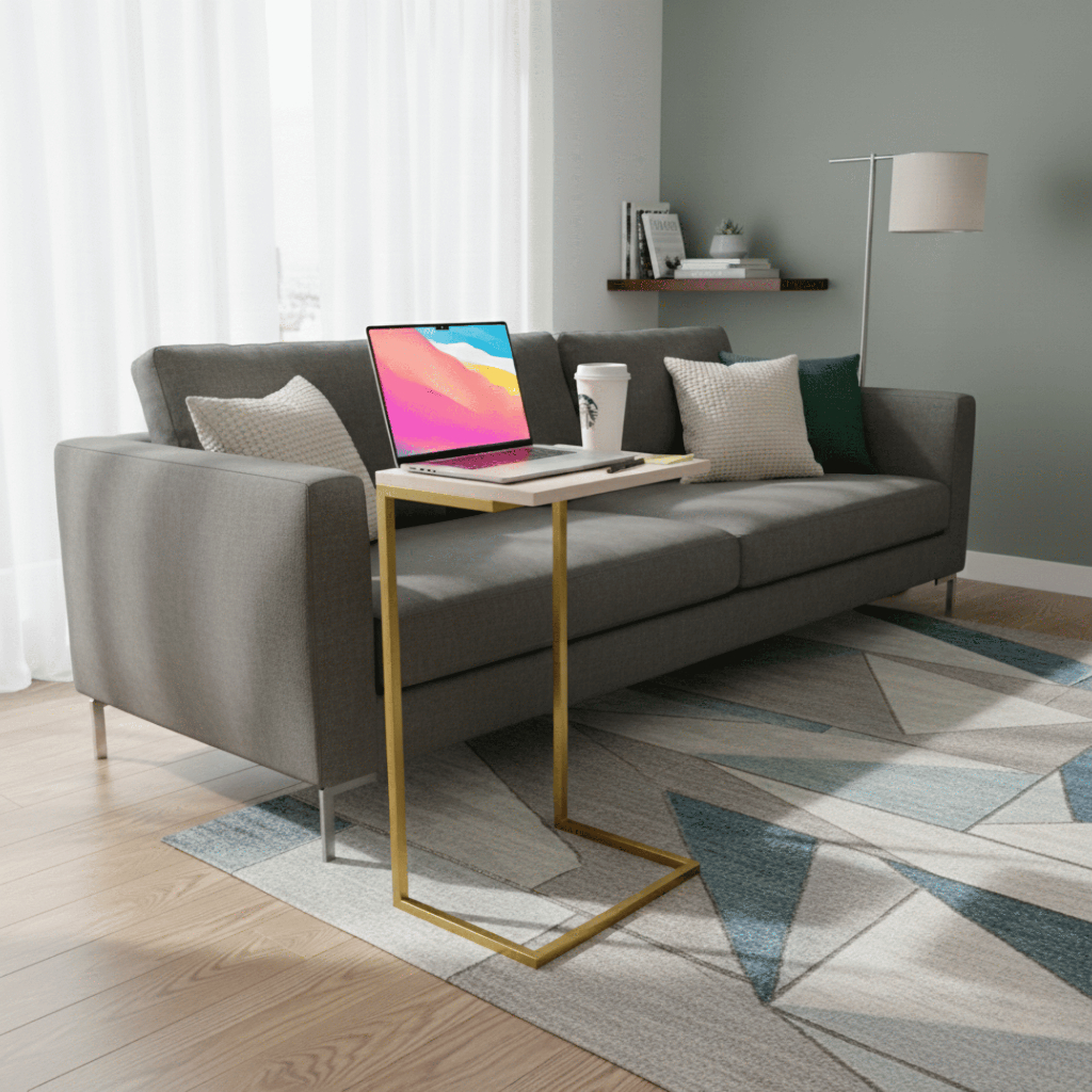 Mesa Lateral Industrial de Apoio Multiuso Pés de Ferro 70cm Mesinha para Sala Quarto Sofá em Oferta na Shopee