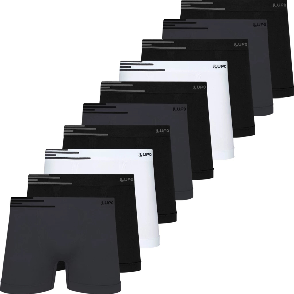 Kit Com 10 Cuecas Boxer Box Microfibra Sem Costura Original Lupo em Oferta na Shopee
