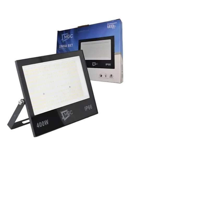 Refletor Holofote Led 400w Smd Prova D Água Holofote 6500k 127/220v Preto Branco-frio