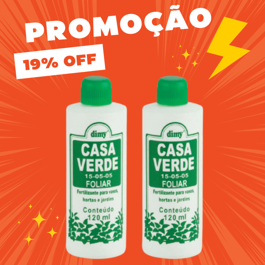 2x Adubo Fertilizante Liquido Concentrado Casa Verde Foliar 120ml Dimy - RENDE 24L em Oferta na Shopee