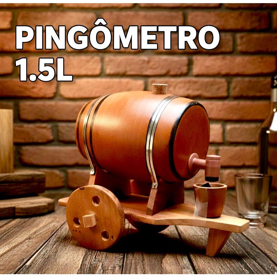 PINGÔMETRO ARTESANAL CARROÇA BARRIL TALHA CERÂMICA RÚSTICO