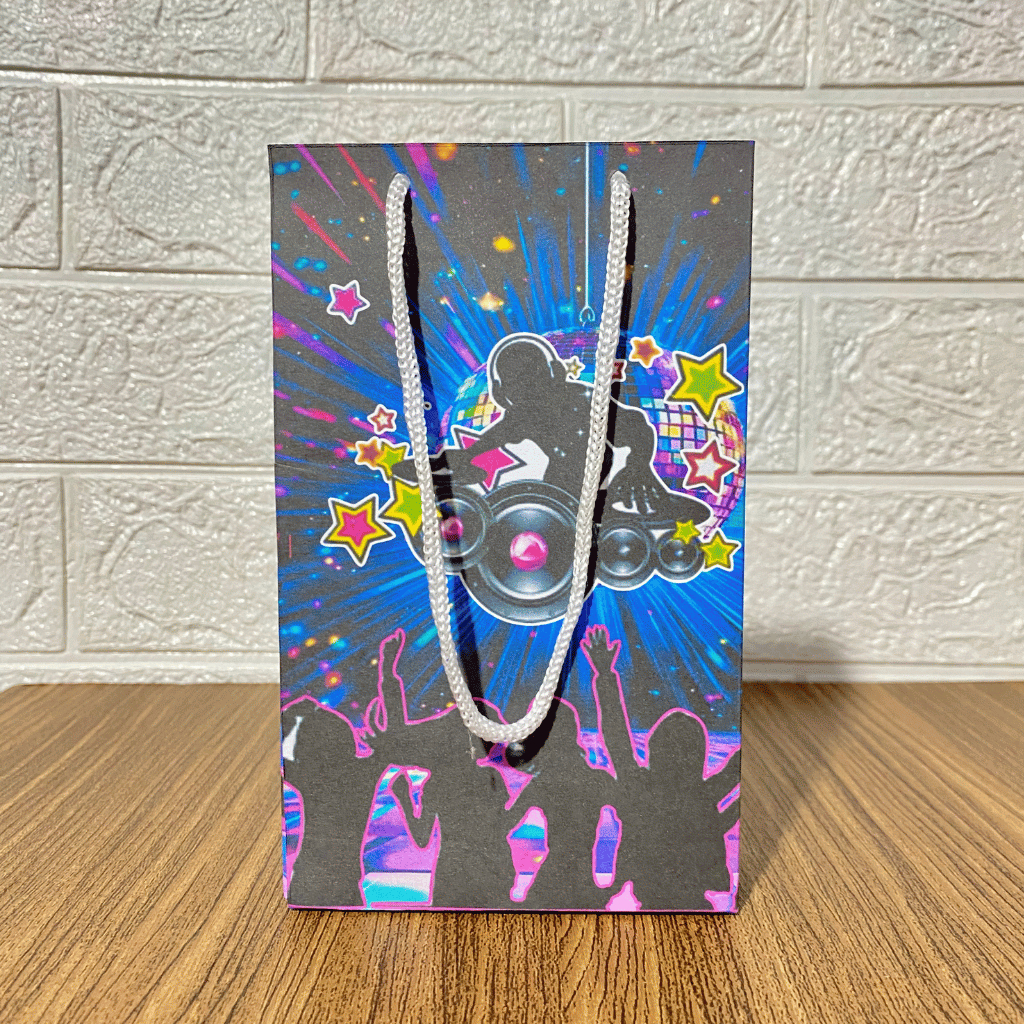 KIT PEGUE E MONTE SACOLINHAS  para Festas Mimos Aniversários Lembrancinhas BALADA NEON