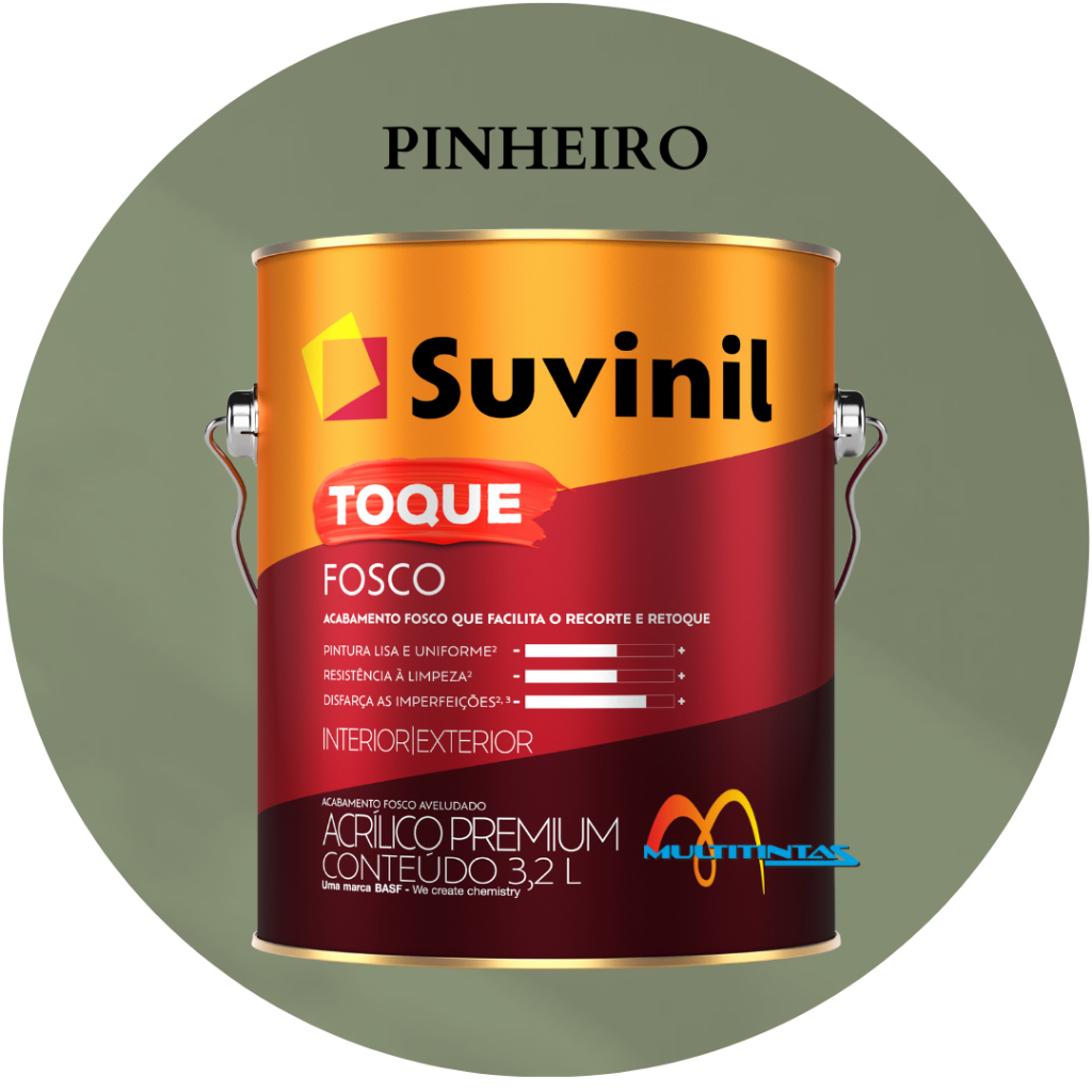 Tinta Acrílica 3,2l Cor Pinheiro Toque Fosco Suvinil em Oferta na Shopee
