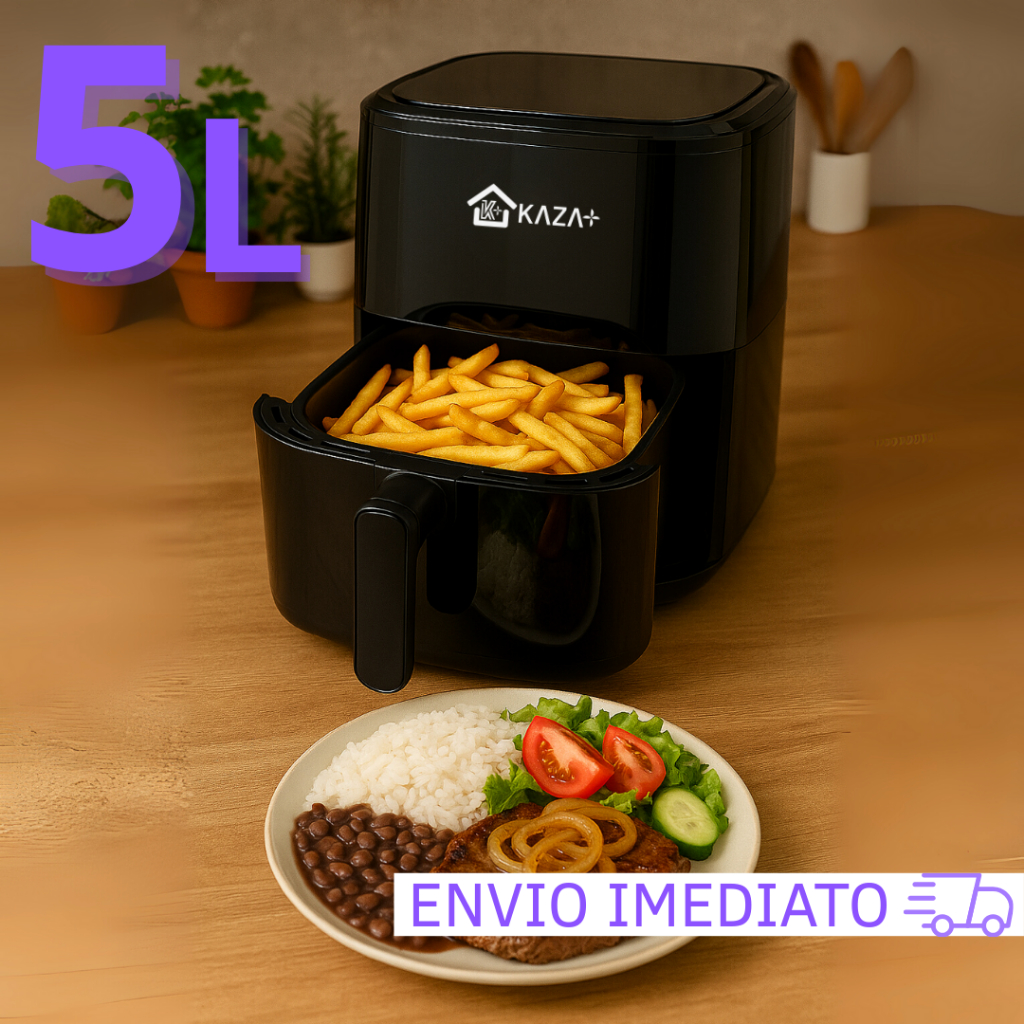 Air Fryer Fritadeira Elétrica Sem Óleo 5L  1400W 220V Painel Touch Multiuso Cozinha