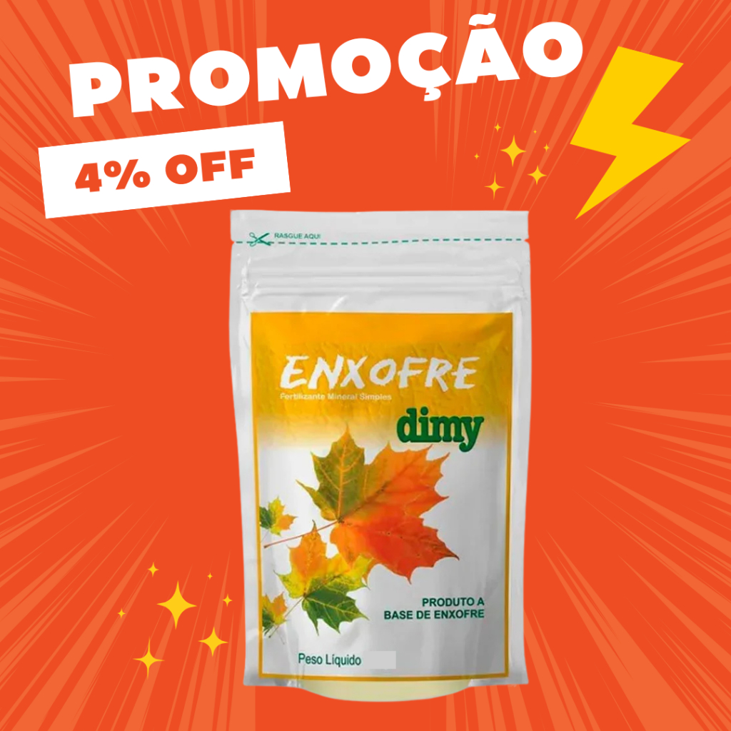 Enxofre Dimy - 1/3/5 unid. de 30gr - Ideal para rosas do deserto, frutíferas, plantas em geral - Combate Fungo e Ácaro