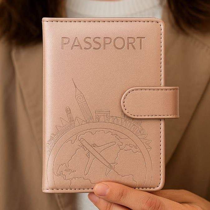 Carteira Porta Passaporte Viagem Capa Documentos Cartão Cédulas Proteção Rfid Multifuncional em Oferta na Shopee