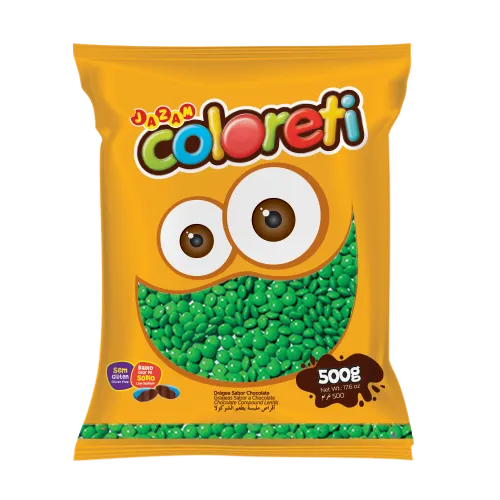 Coloreti Confeito de Chocolate Verde 500g Jazam