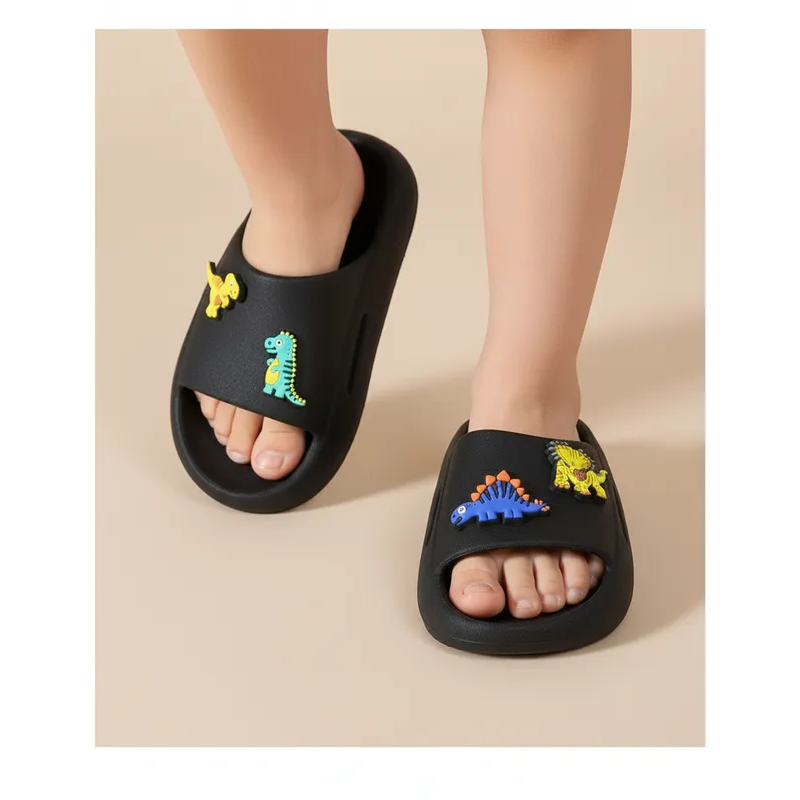 Chinelo Sandalia Infantil Dinossauros Masculino Meninos Com Botons Removiveis 21ao34