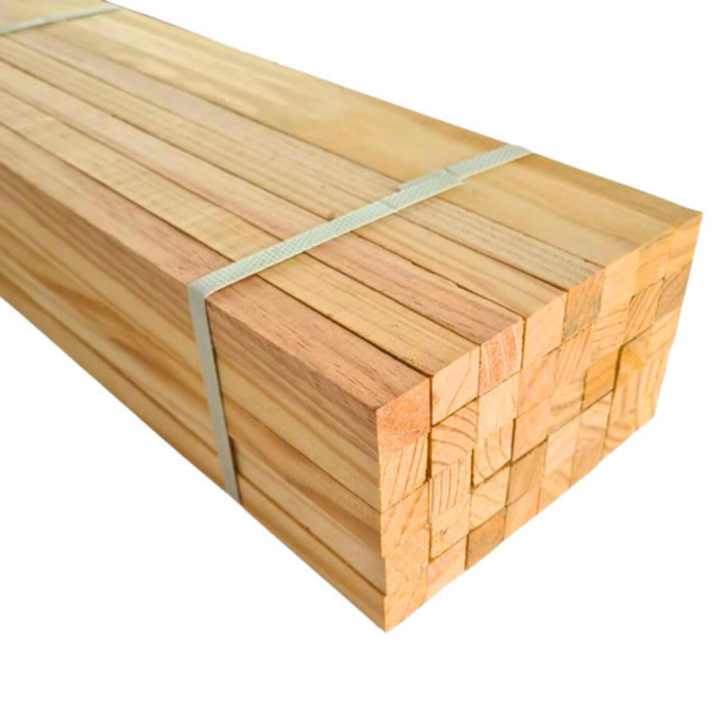 Kit 06 Ripas Sarrafo de Madeira Pinus 100x2x2cm