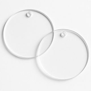 Kit 50 Unidades De Acrílico - Base Redonda C/ Furo P/ Chaveiros Lembrancinha Personalização em Oferta na Shopee