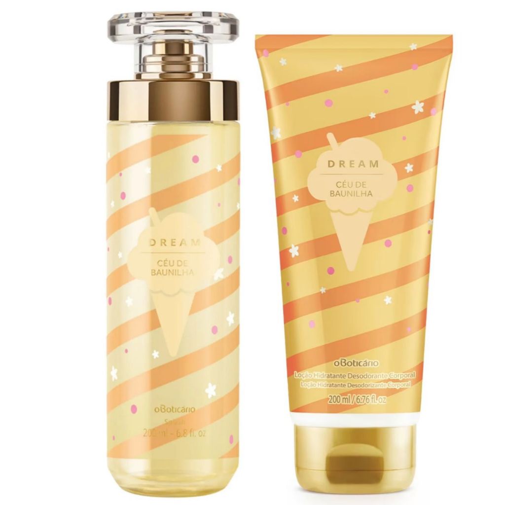 Dream Céu de Baunilha Body Splash+ Loção Hidratante Desodorante Corporal 200ml - OBoticario — R$ 54,00 em Shopee