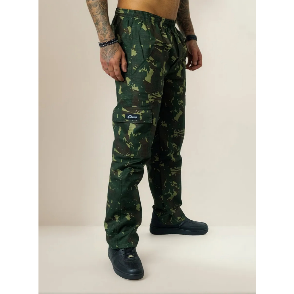 Calça 6 Bolsos Riph Stop Camuflada Tática Exercito Reforçada Militar Elástico  Cordão  Casual Street em Oferta na Shopee