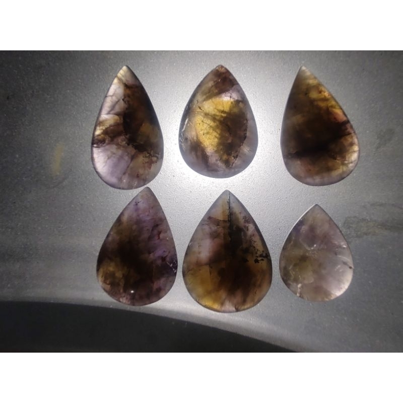 Ametistas Super Sevens Cacoxenitas, gotas,peças de 12/15 Gr. , 2,5/4,5 cm,Reiki cristaloterapia.