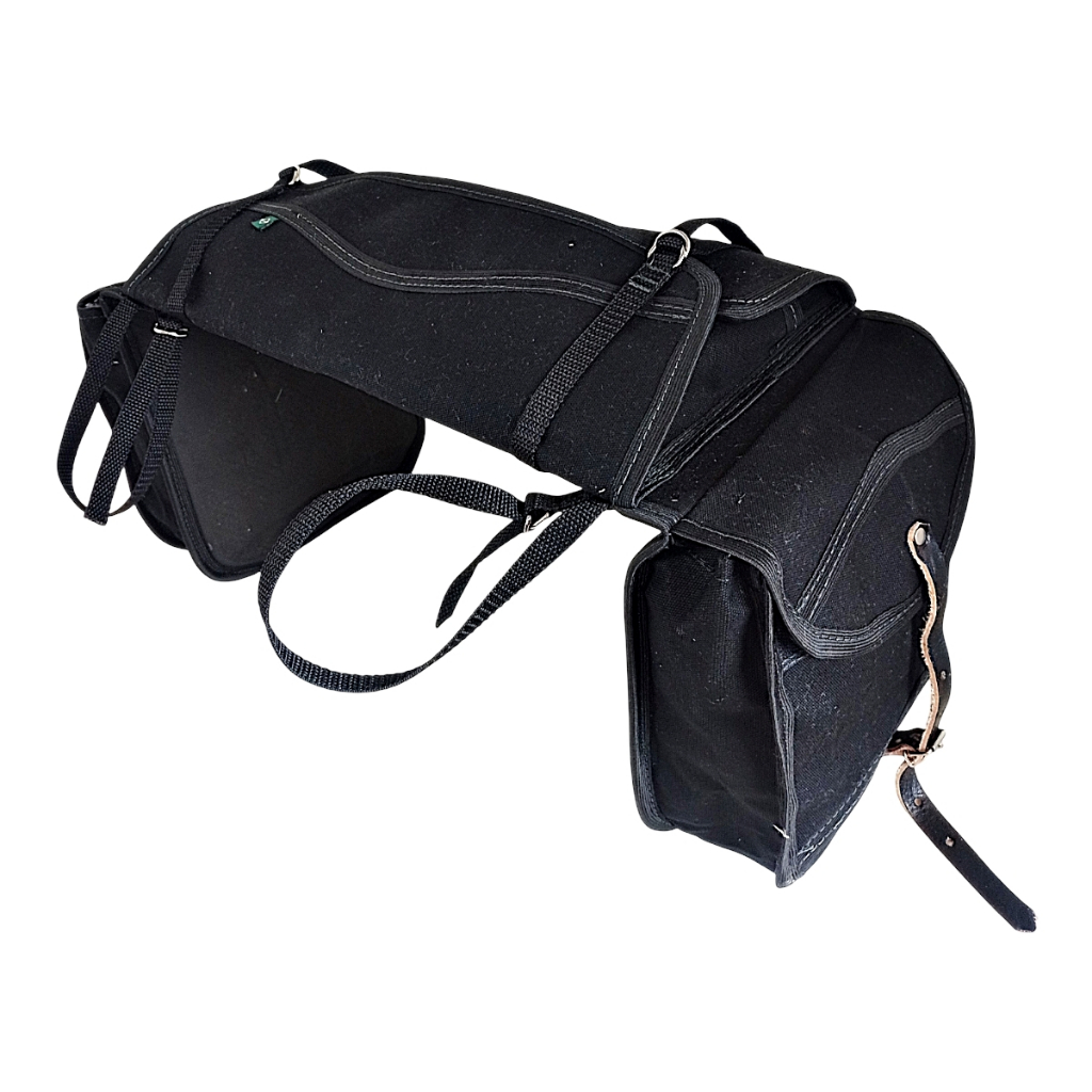 alforje reforçado com porta capa preto fabricação própria