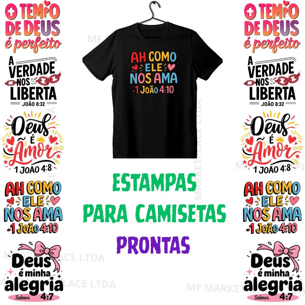 DTF Textil Estampa Para Camisetas e Tecidos Pronto Para Estampar Envio 24hs Modelo - 714