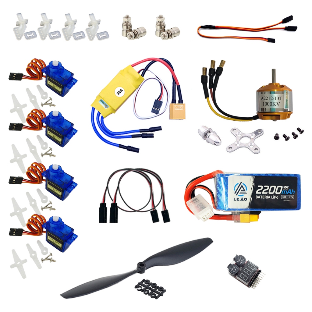 Kit Eletrônica P/ Aeromodelo 100cm Motor A2212 Empuxo 800g Telemaster Piper Cessna Ugly Stick Asinha
