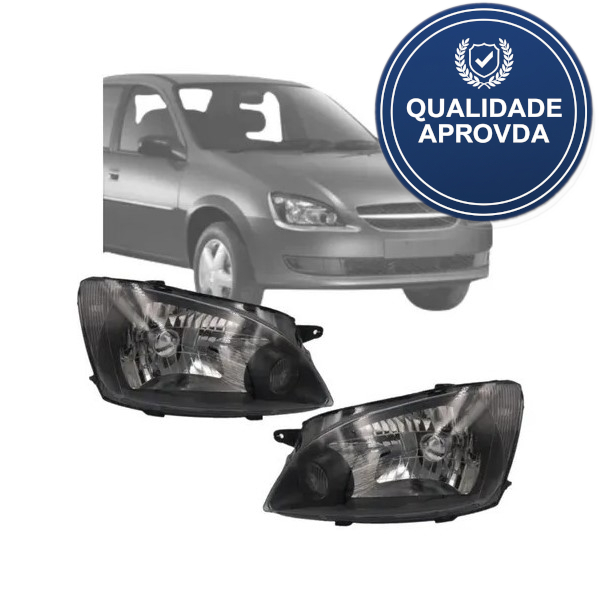 Par Farol Corsa Classic 2010 2011 2012 2013 2014 2015 2016 Mascara Negra