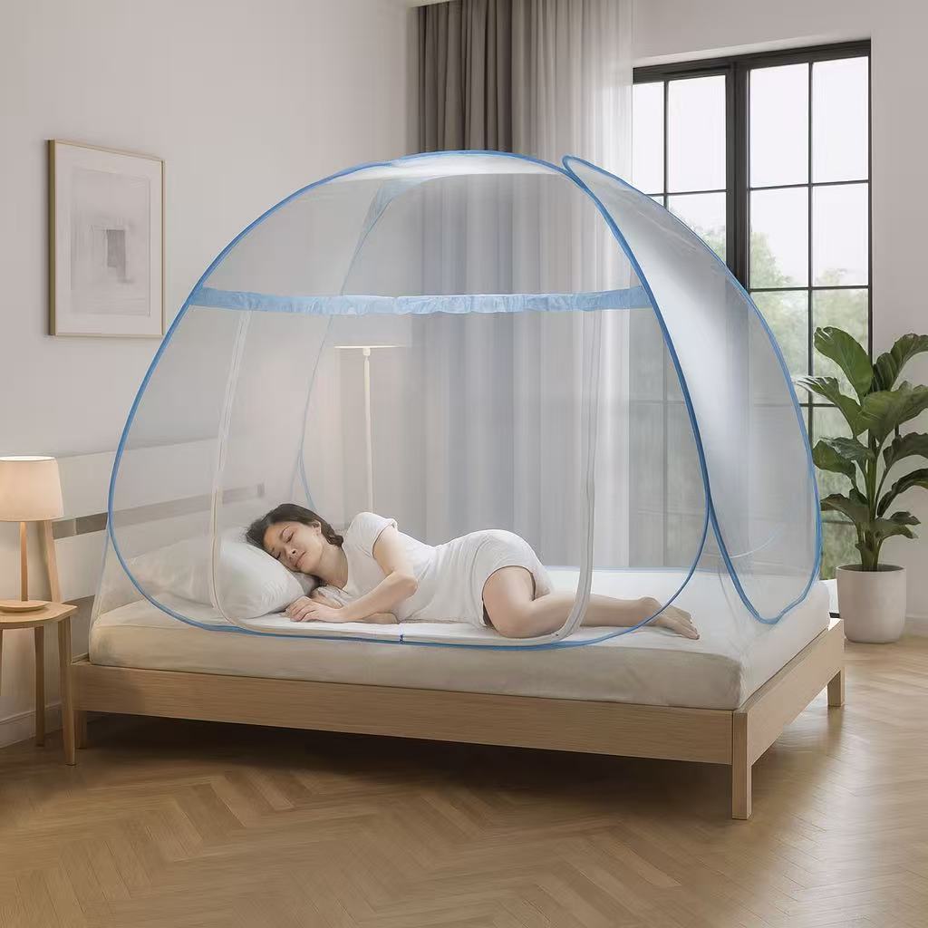 🦟1.5mx2.0m e1.8mx2.0m   Mosquiteiro Tenda Cama King Dobrável Pratico e portátil